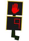Images pedestrian crossing light - stop