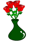 Images roses in vase