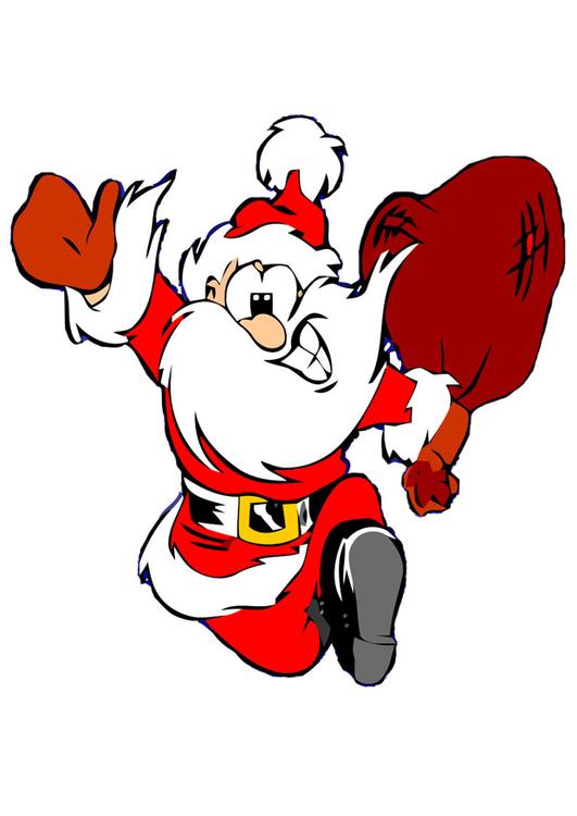 Santa Claus running