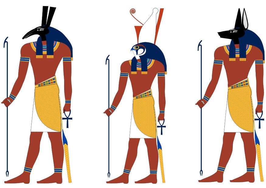 anubis egyptian god. Image Set Horus and Anubis