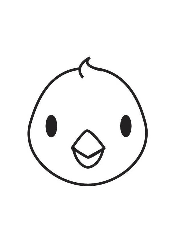 chick head Coloring page chick head