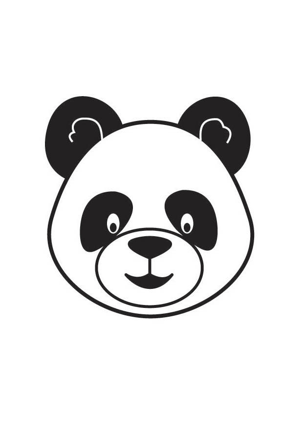 panda head Coloring page panda head