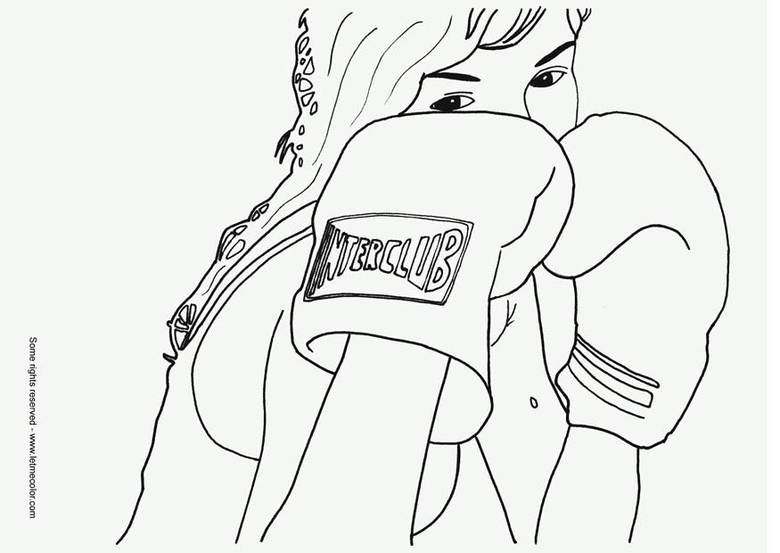 boxing Coloring page boxing