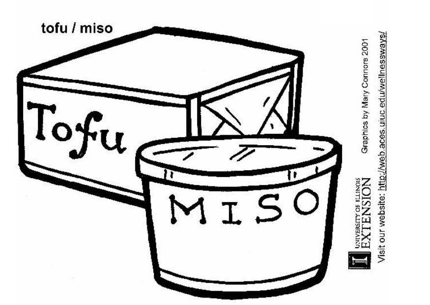 tofu - miso Coloring page tofu - miso
