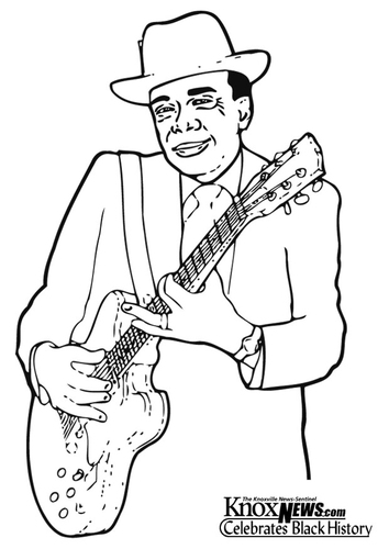 Coloring page John Lee Hooker