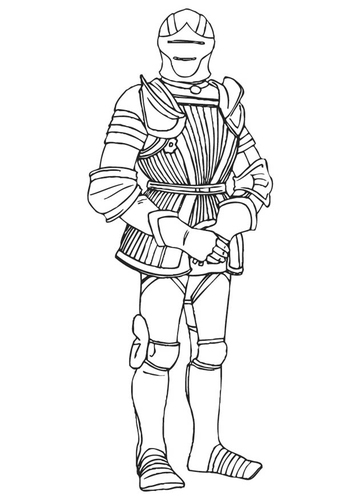 armor knight. Coloring page Knight in Armor