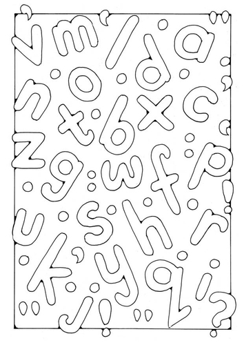 Coloring page Letters