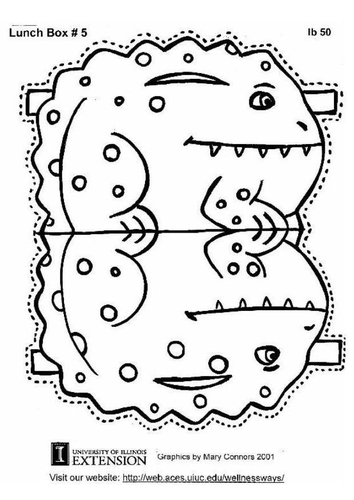 Coloring page lunch box 5