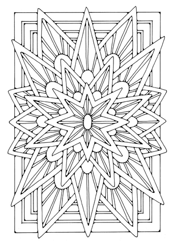 Coloring page mandala - star