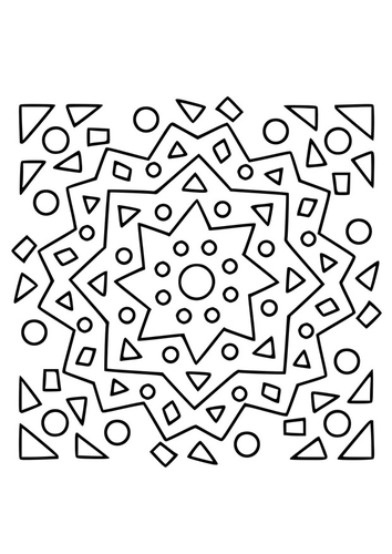 Coloring page mandala