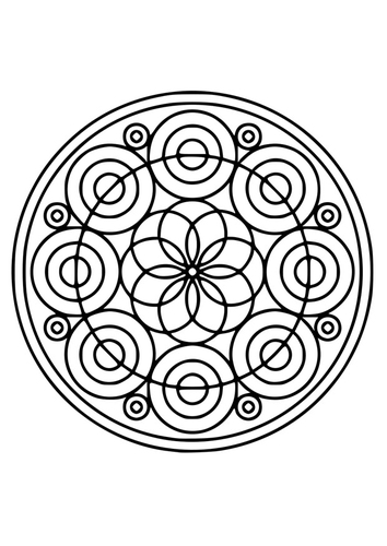 Coloring page mandala