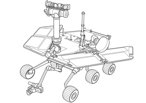 Coloring page MARS ROVER - img 9960.