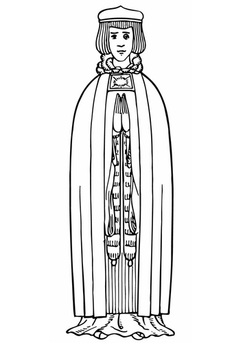 Coloring page middle ages figurine