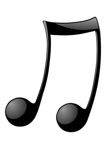 music notes. Coloring page music notes