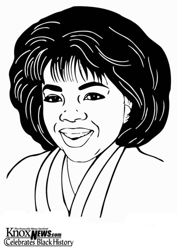 Coloring page Oprah Winfrey