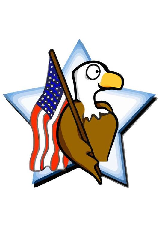 american flag eagle. American flag with eagle