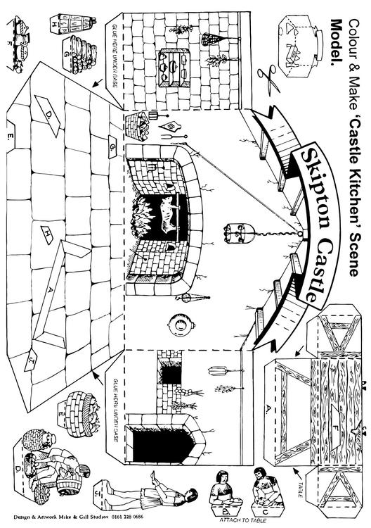 coloring page castle k
