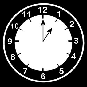 clock says one o'clock