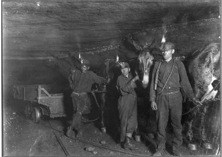 Photo coalminers, 1908