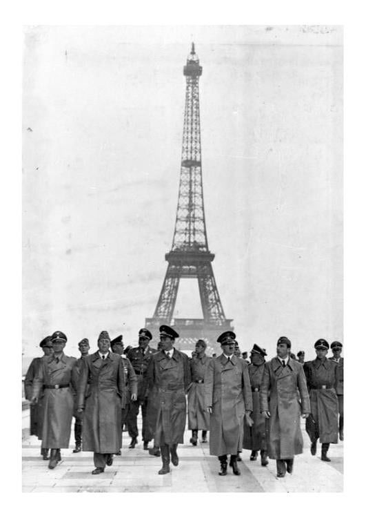 Hitler under the Eiffel Tower
