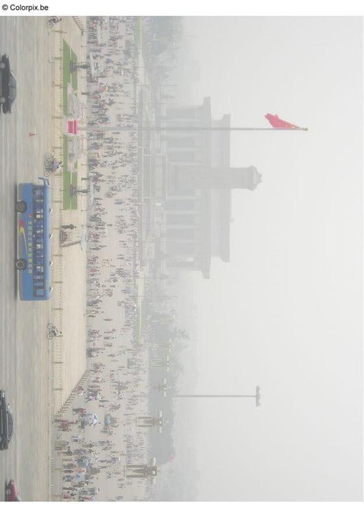 Tienanmn Square with smog
