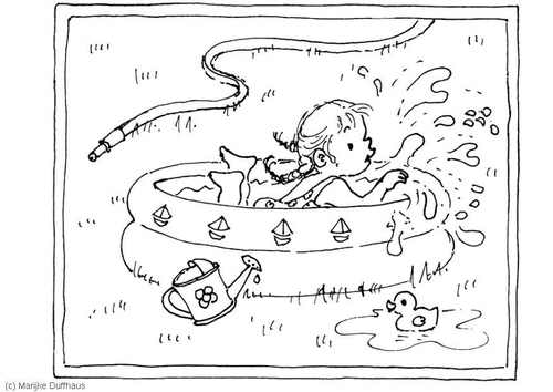 playing in the garden