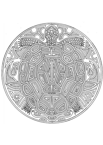 sea turtle mandala