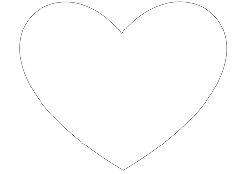 Coloring page simple heart