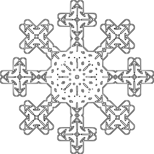Coloring page snowflake