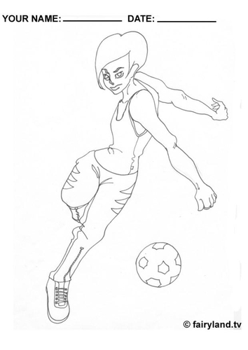 Coloring page soccer