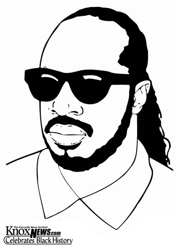 Coloring page Stevie Wonder