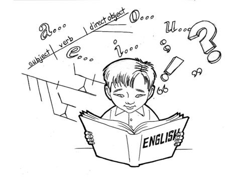 studying English
