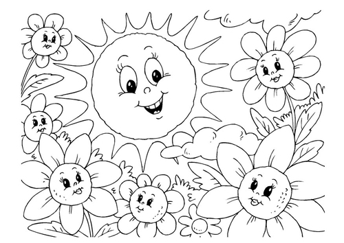 Coloring page summer
