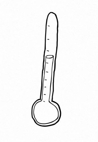 Coloring page Thermometer