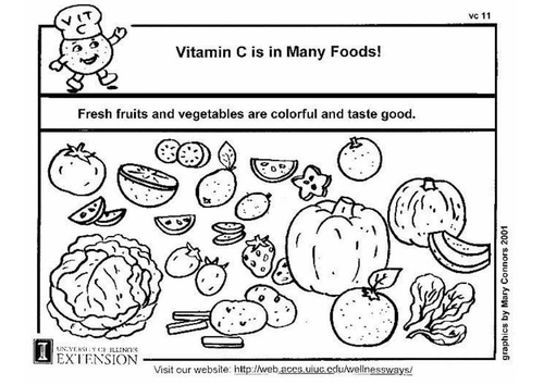Vitamin C in food