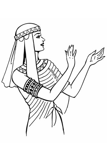 Coloring page woman