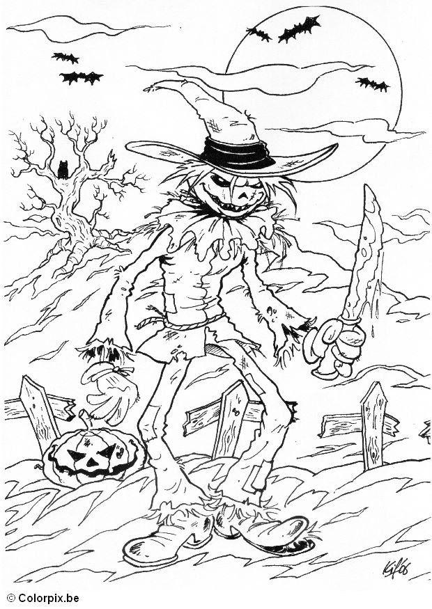 Coloring page 01 halloween creep