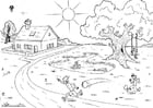 Coloring page 01 Summer