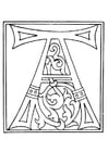 Coloring pages 01a. alphabet A