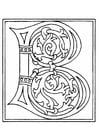 Coloring pages 01a. alphabet B