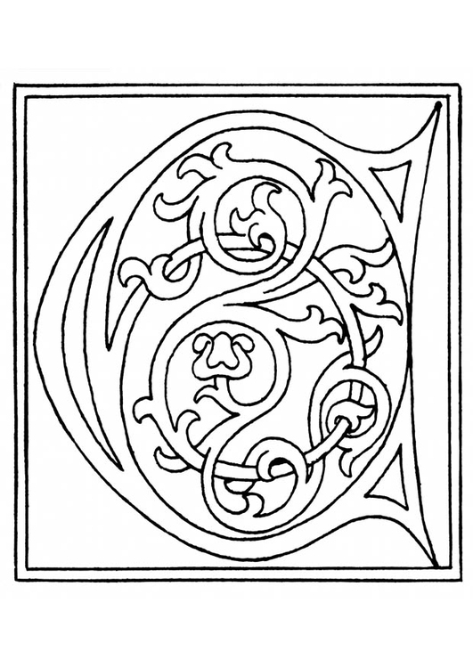 Coloring page 01a. alphabet C