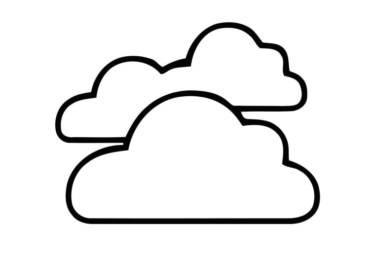 Coloring page 01a. cloudy