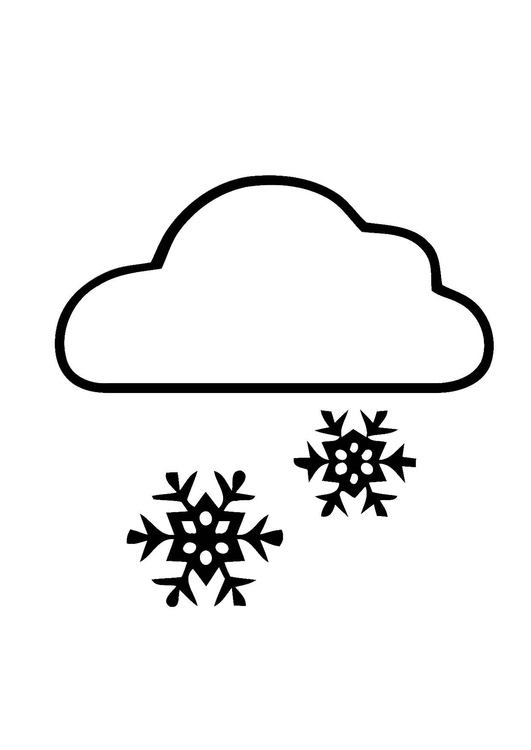 Coloring page 01a. snow