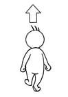 Coloring pages 02b. walking away