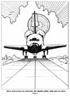 Coloring pages 04 space shuttle landing