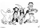 Coloring page 06 halloween trick or treat