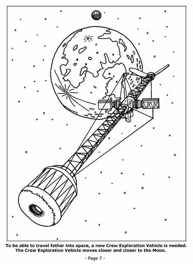 Coloring page 07 Crew Exploration Vehicle