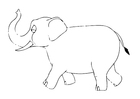 Coloring pages 07b. elephant 