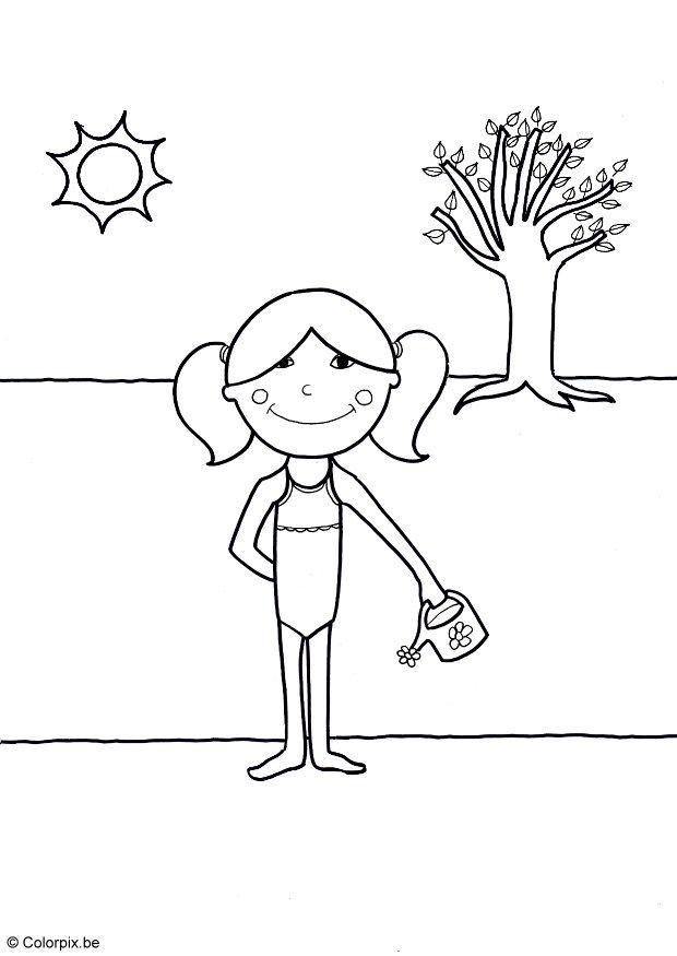 Coloring page 07b. summer