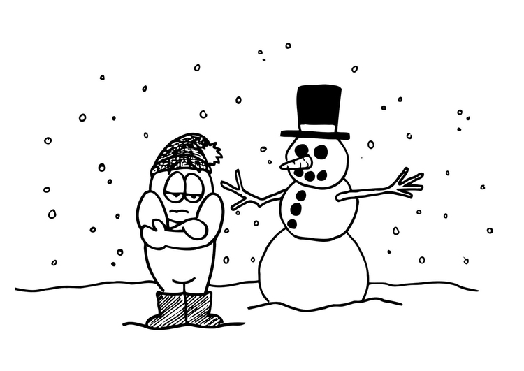 Coloring page 08b. winter